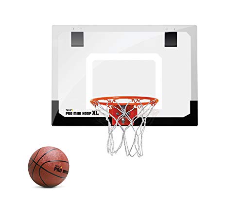 SKLZ Canasta Interior, Basketballkorb Pro Mini Hoop XL, Mehrfarbig, NSK000008, White and Black, XL (58 x 40 cm)