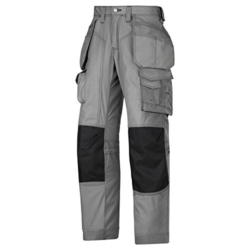 Snickers Workwear 3223 Pantalones, Grau/Schwarz, 100 para Hombre