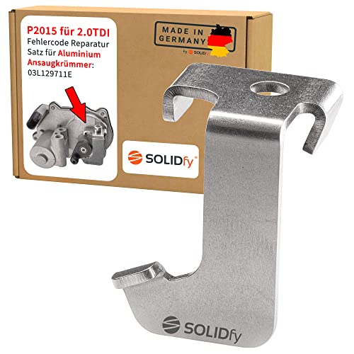 SOLIDfy® - Kit de reparación de código de error P2015 para 2.0 TDI con colector de admisión de aluminio 03L129711E y regulador 03L129086