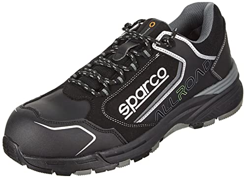 Sparco Allroad S3 SRC, zapatos de trabajo antisuerte unisex, negro y gris, 43 EU