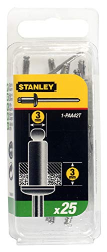 STANLEY 1-PAA42T - Remaches de aluminio 3 x 3mm (25 u.)