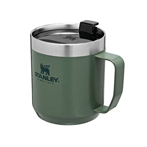 Stanley Classic Legendary Camp Mug Termo Café 0.35L - Mantiene Frío o Calor - Taza Termo Cafe para Llevar - Vaso Termico Café de Acero Inoxidable - Taza Café Sin BPA - Apta Para Lavavajillas - Green