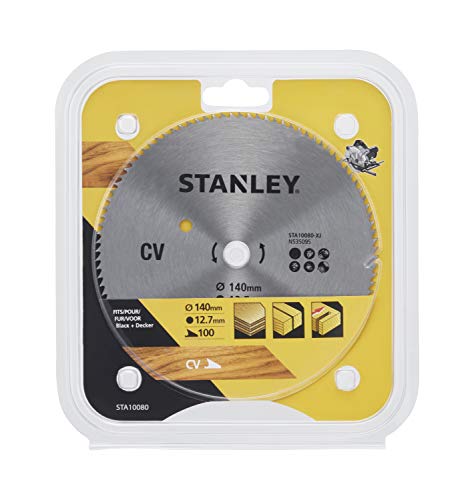 Stanley - Hoja cromada ø 140x12.7 mm. 100 dientes