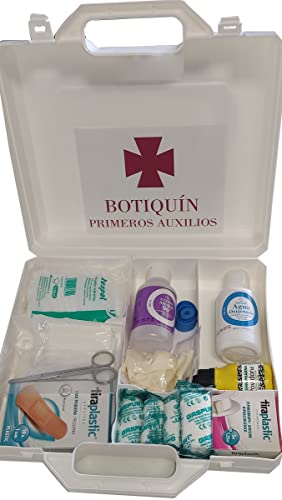 Sumedtec - Botiquín maletín Mediano Primeros Auxilios con doble cierre seguridad, Kit de Supervivencia, Militar, para Coche, Hogar, Trabajo, Campamento, Senderismo, Viajes, con Antiséptico