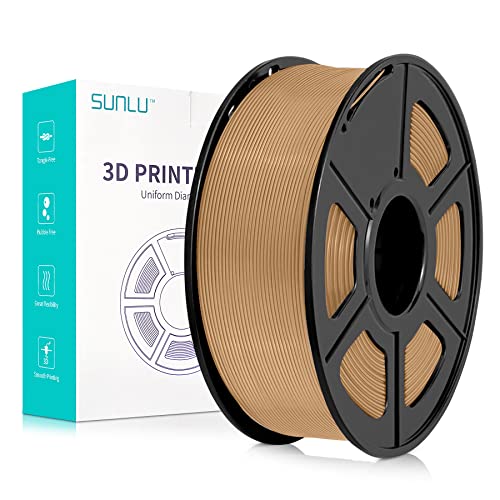 SUNLU Filamento PLA+ 1,75 mm 1 kg, Neatly Wound, Filamento para impresora 3D, filamento PLA Plus resistente, Precisione Dimensionale +/- 0,02 mm, Bobina da 1 kg (2,2 LBS), color madera dura