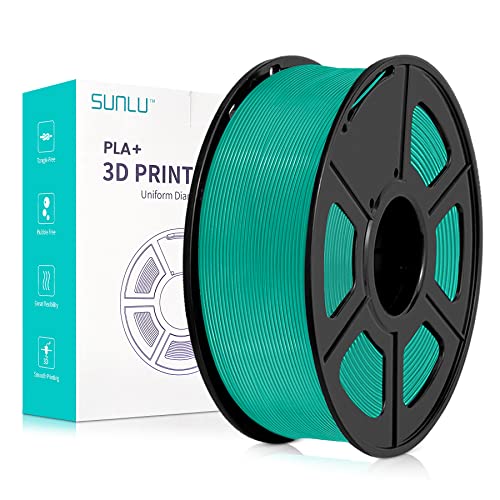 SUNLU Filamento PLA+ 1.75mm 1KG, Neatly Wound, Filamento per Impresoras 3D PLA Plus, Filamento PLA Plus Resistente, Precisión Dimensional +/- 0.02 mm, Bobina de 1kg (2.2 LBS) Verde Hierba