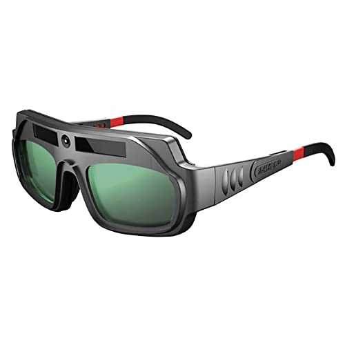 Sxiocta Gafas de Soldadura solares y Ajustables, unisex, con oscurecimiento automático, Lente de policarbonato de Arco y protección contra el deslumbramiento para protección contra el Sudor