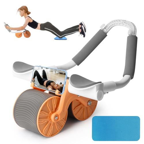 talifoca Ab Roller Wheel, Rodillo Abdominales Con Soporte para el Codo, Rodillo de abdominales automático con función de rebote, Equipo de fitness para entrenamiento abdominal en el gimnasio en casa