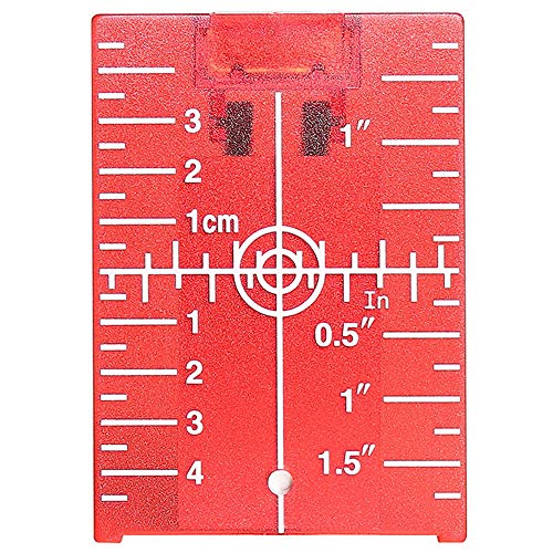 Tarjeta de placa de objetivo láser para piso Huepar TP01R-Magnetic con soporte para aplicaciones de haz de luz roja Mejorando la visibilidad de líneas de láser rojo o puntos 1.3 veces