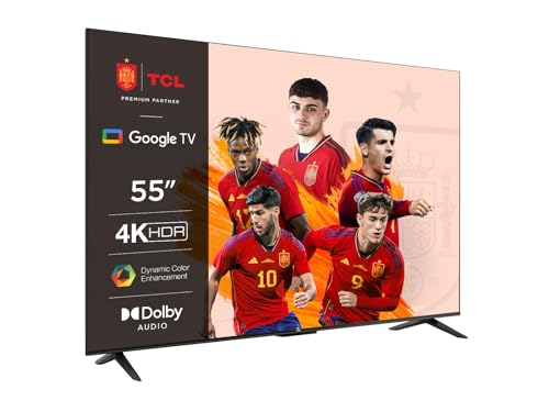 TCL 55P639 Smart TV con 4K HDR, Ultra HD, Google TV, Game Master, Dolby Audio, Google Assistant Incorporado & Compatible con Alexa