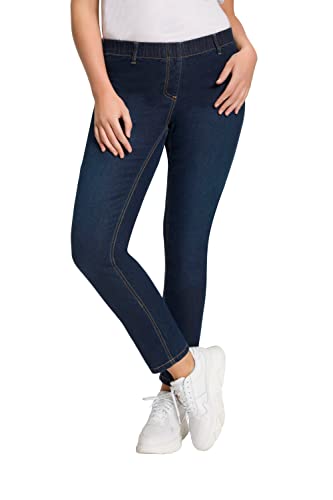 Ulla Popken Jegging En Denim Elástico, Vaqueros para Mujer, Azul (Dark Blue Denim), 64