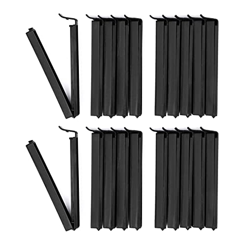 Vaily® Clips de cierre para bolsas, color negro, juego de 20 unidades, longitud 11 cm