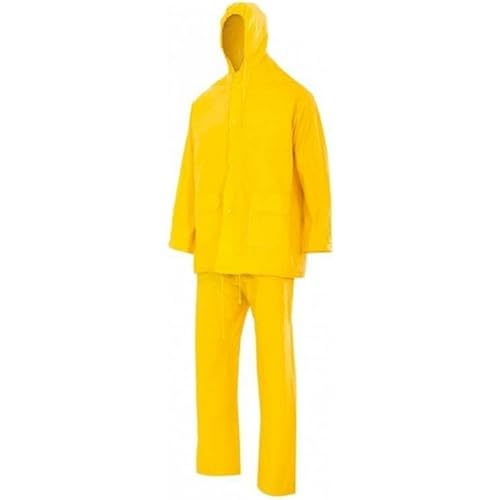 VELILLA 19000 Traje de Lluvia Dos Piezas con Capucha, Color Amarillo, Talla L