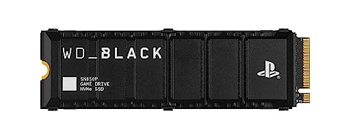 WD_BLACK 1TB SN850P NVMe M.2 SSD Ampliación de Almacenamiento con Licencia Oficial para videoconsolas PS5, hasta 7300 MB/s, con disipador térmico