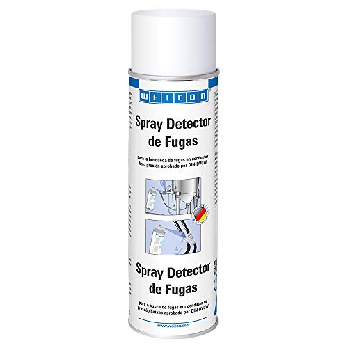 WEICON Spray Detector de Fugas | 400 ml | Detección de Fugas en tuberías | Espuma anticorrosiva no inflamable | Lechoso