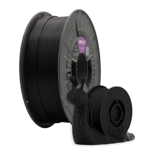 Winkle Filamento Pla HD | Pla 1.75mm | Filamento Impresión | Impresora 3D | Filamento 3D | Color Negro Azabache | Bobina 1000gr
