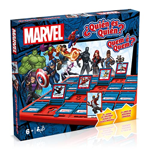 Winning Moves Quien es Quien Marvel - Juego de Preguntas y Respuestas - Versión en Español, 2 jugadores