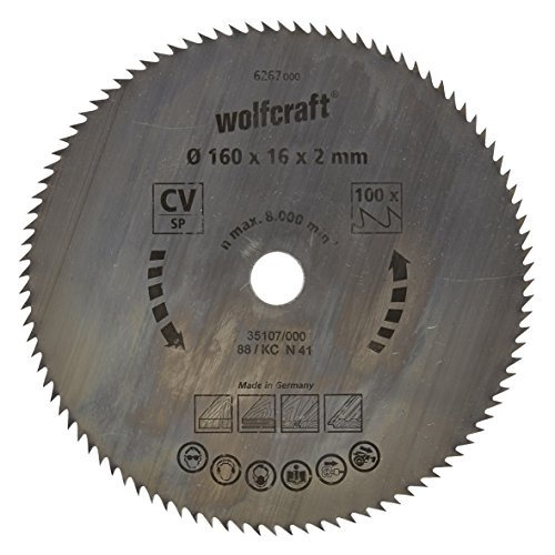 wolfcraft Disco de sierra circular de mano CV, serie azul, 6267000, Cortes finos