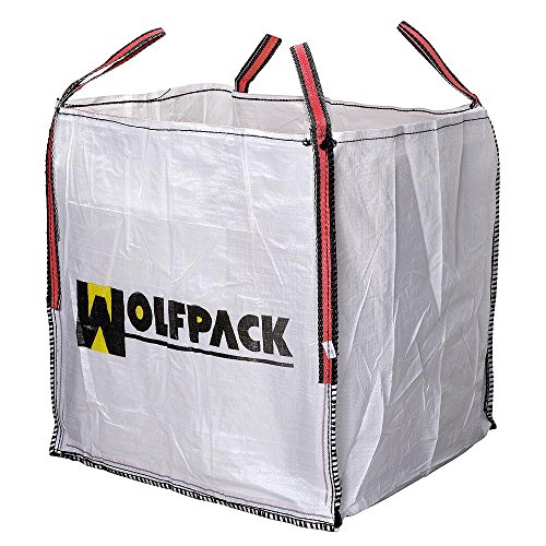 WOLFPACK LINEA PROFESIONAL - Saco Obra Big Bag Rafia 90x90x90cm. Carga máxima seg. 1.000Kg.