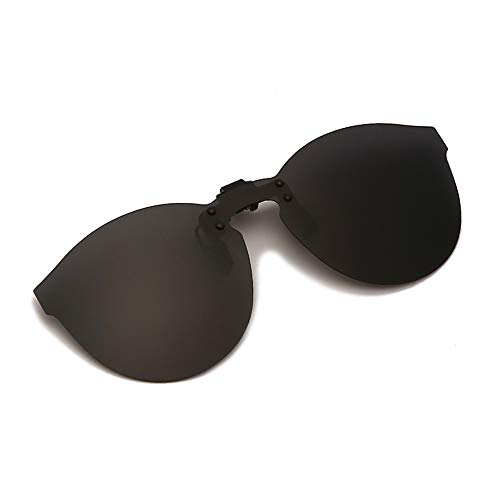 YAMEIZE Gafas de Sol Polarizadas con Clip Protección UV400 Antirreflejo Lente Sin Montura Abatible (Black)