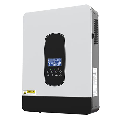 Y&H Inversor Hibrido 24v 3200W DC a 220V/230V AC con 80A MPPT Controlador de Carga Solar, Cargador de Bateria, Todo en Uno Inversor de Onda Senoidal Pura para Casa, RV, Camion, Off-Grid