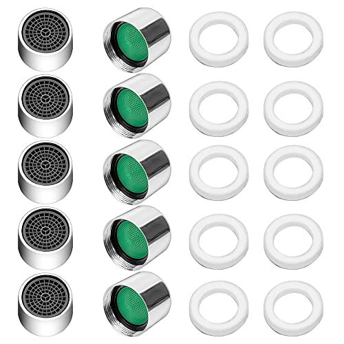 YIXISI 10 Piezas Aerator M22, Filtro de Grifo Rosca Hembra, Filtro Grifo de Ahorro de Agua con 10 Junta, Boquilla Mezcladora Aireador para Cocina, Baño Grifos