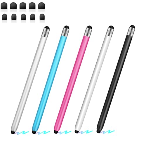 Yizhet 5 lápices capacitivos para tabletas, Stylus Pen Smartphones, Android, iPad Pro Air Mini, teléfonos Inteligentes iPhone, Huawei, Samsung Xiaomi