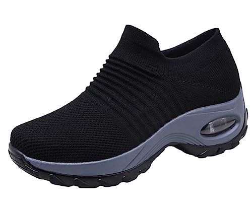 Zapatos de Trabajo Muy cómodos para Trabajos de hostelería y no resbalan-UniseZapatos Casuales Muy cómodos-Unisex-adultox-Adulto (37 EU, Negro)